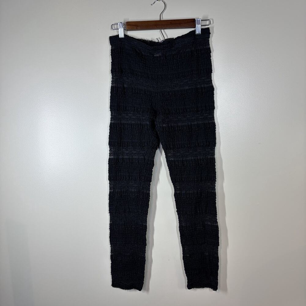 Free People Mesh Tiered Lace Ruffled Leggings Med. Whimsical Victorian Boho Goth - Picture 5 of 11